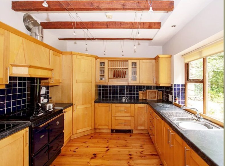 the kitchen